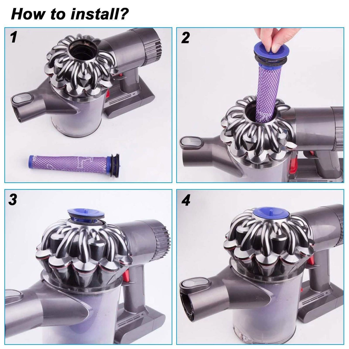 Vacuum Replacement Post Pre Motor HEPA Filters Kit
