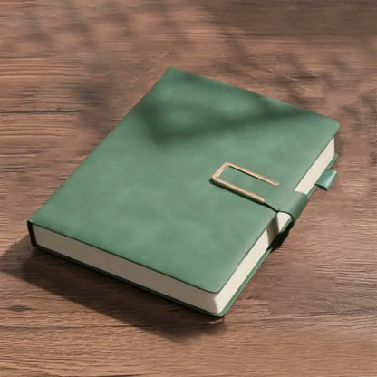 Vintage A5 Leatherbound Notebook with Personalized Soft Cover and Bookmark