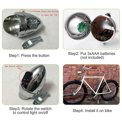 Vintage Bicycle Front Headlight