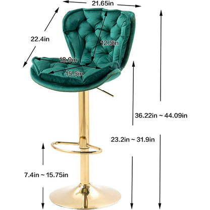 Vintage Swivel Velvet Bar Stools