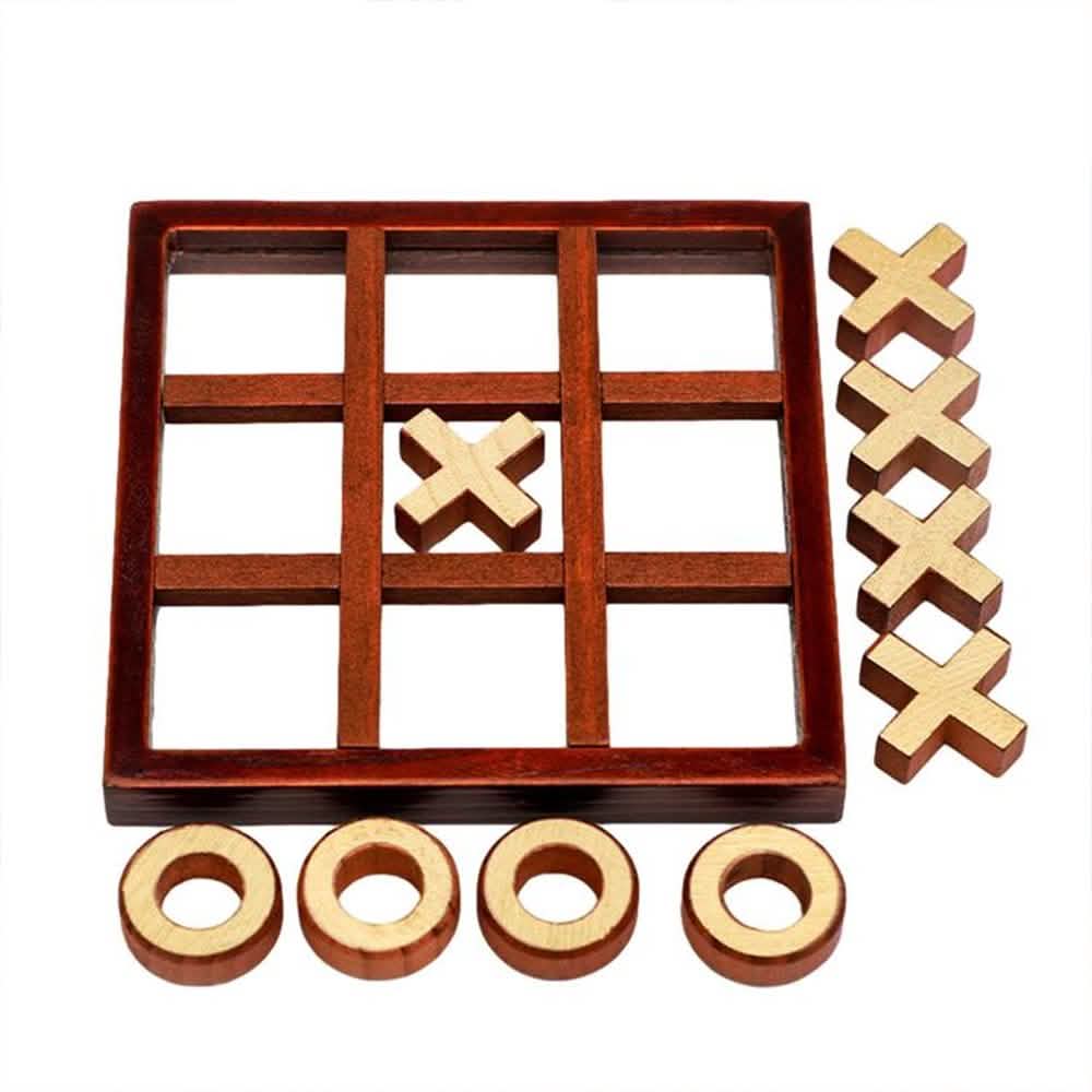 Vintage Tic-Tac-Toe Wooden Board Game