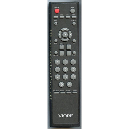 Viore 118020075 TV Remote Control