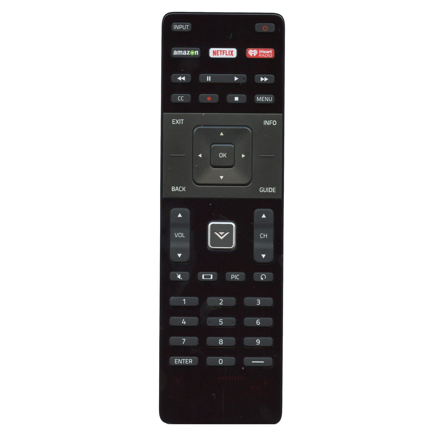 Vizio XRT122 Smart TV Remote Control | Amazon | Netflix | IHeart Radio - 98003061083