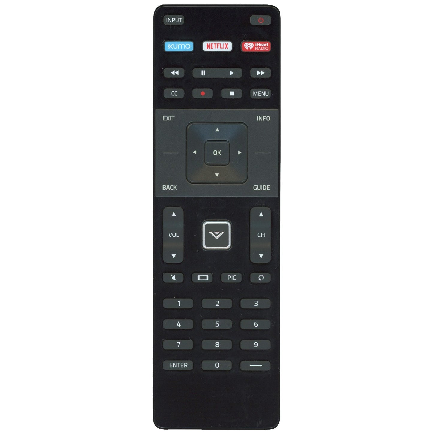 Vizio XRT122 Smart TV Remote Control - 398GR14BEVZN0002DP