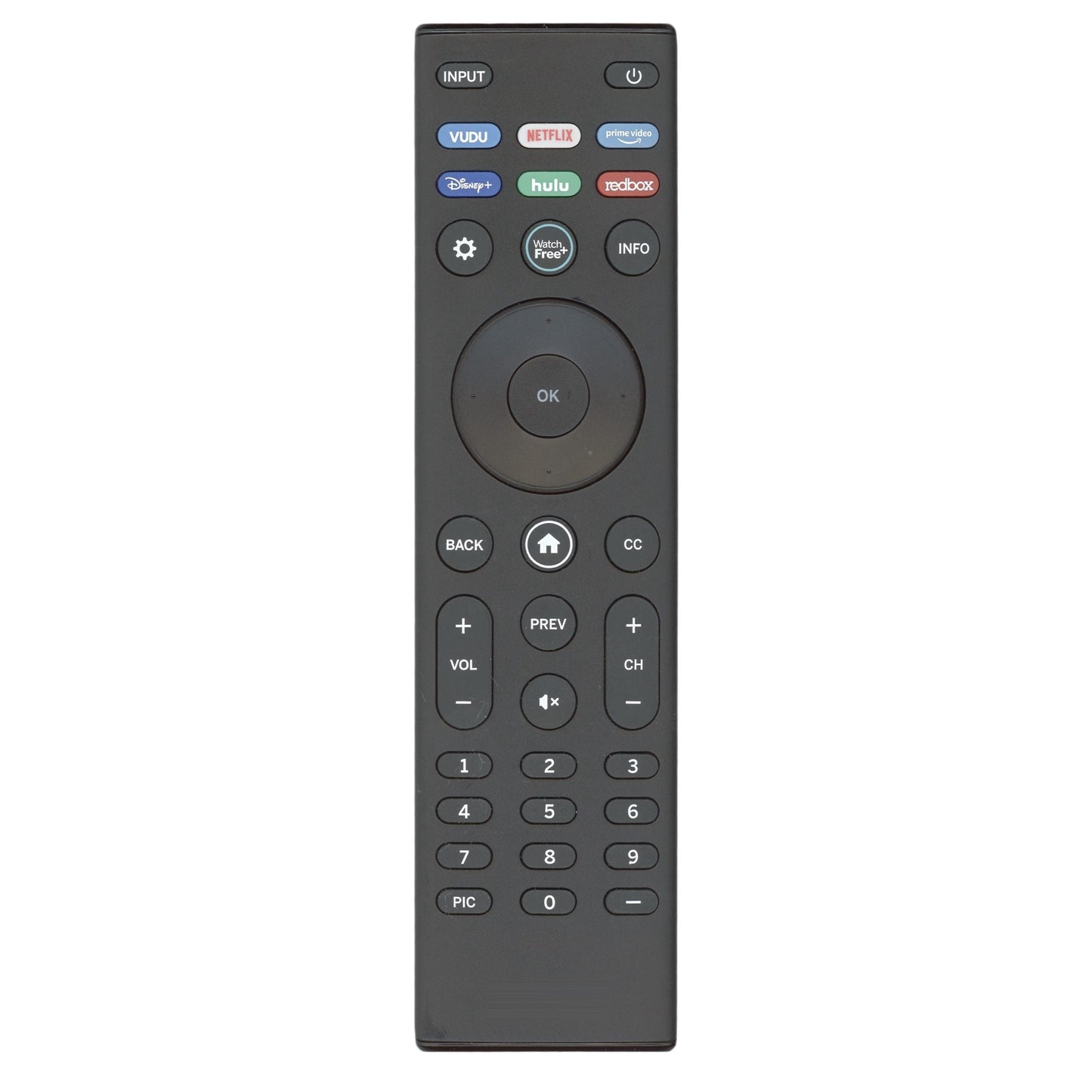 Vizio XRT140L Smartcast TV Remote Control - Vudu, Netflix, Prime, Disney +, Hulu, RedBox - XRT140L