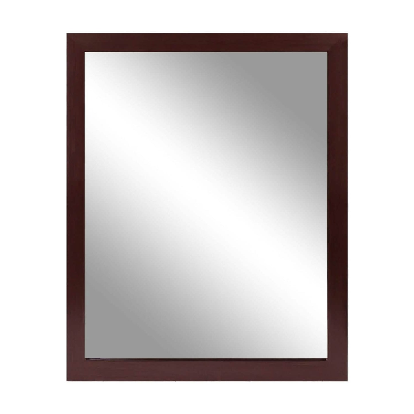 Wall Mount Mirror Wood-Like Frame Rectangle Modern Hanging Mirror