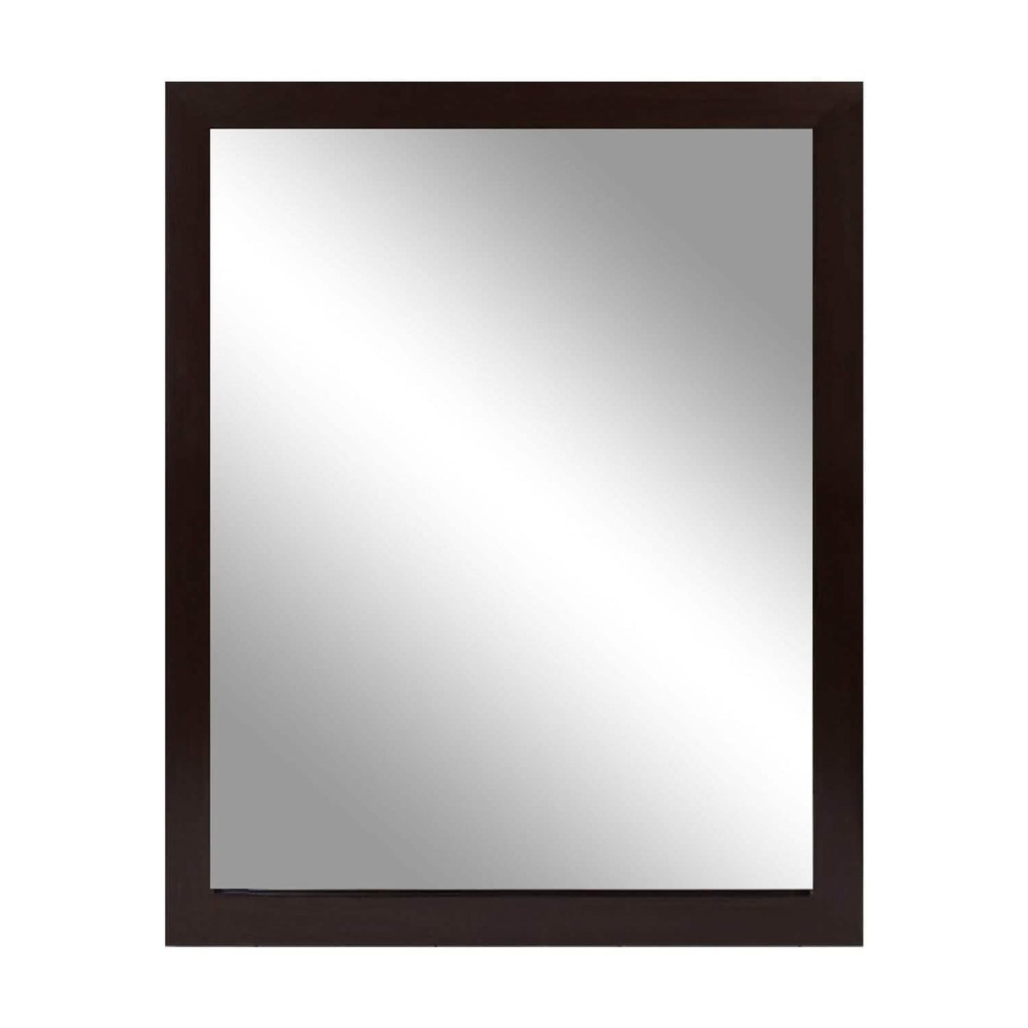 Wall Mount Mirror Wood-Like Frame Rectangle Modern Hanging Mirror