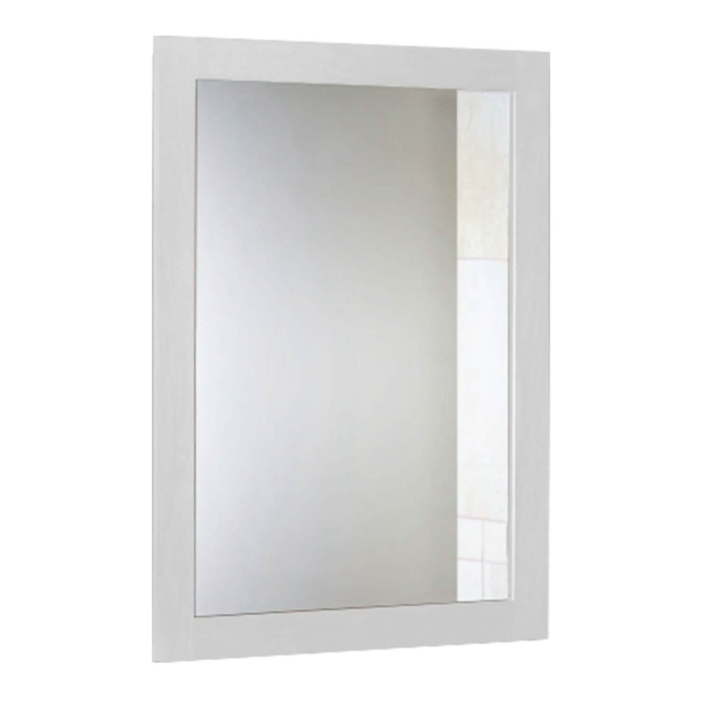 Wall Mount Mirror Wood-Like Frame Rectangle Modern Hanging Mirror