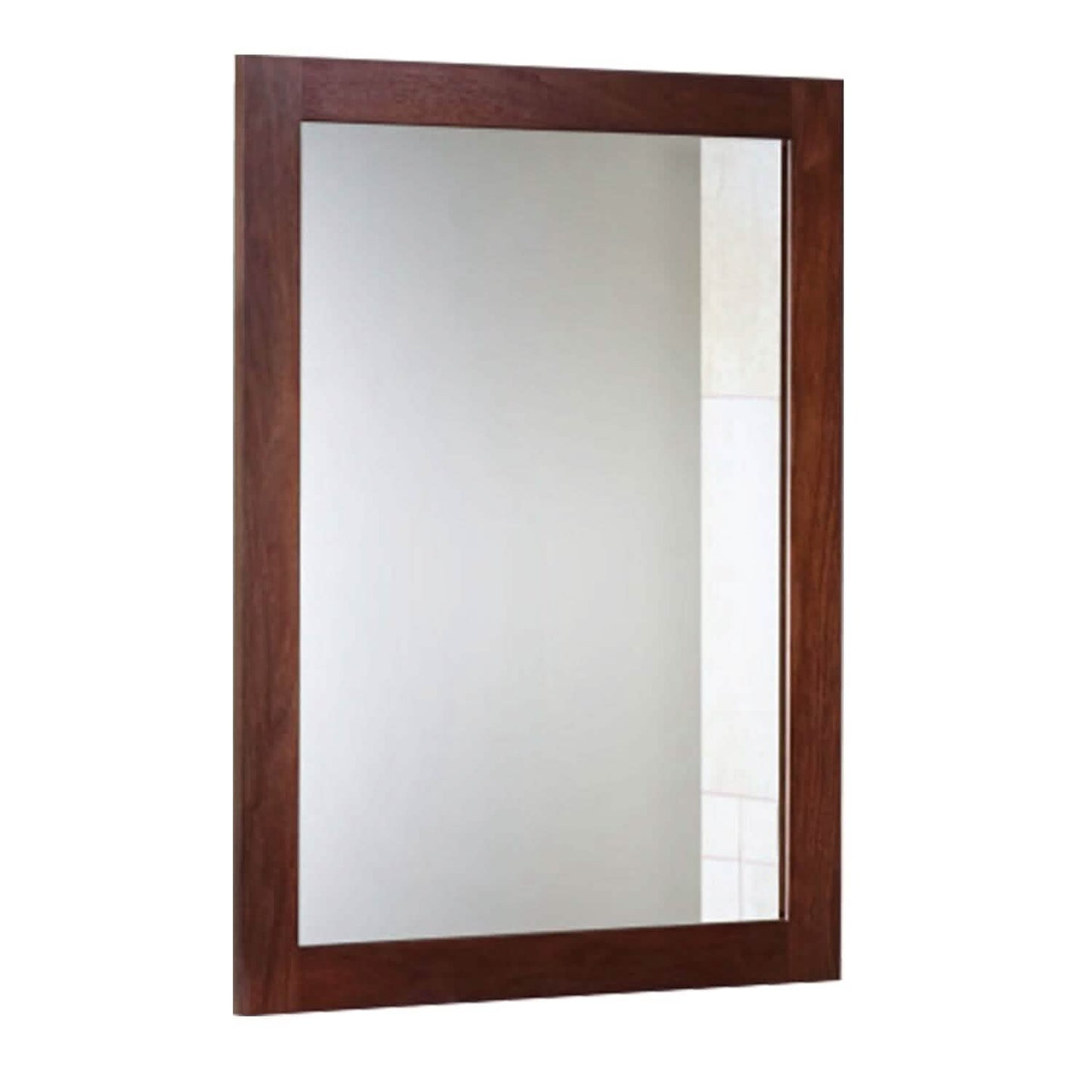 Wall Mount Mirror Wood-Like Frame Rectangle Modern Hanging Mirror