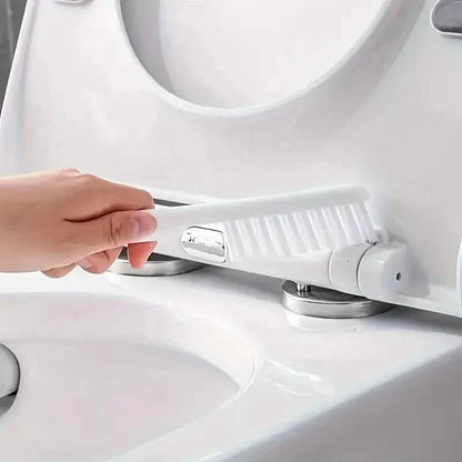 Wall-Mounted Toilet Brush Holder with Long Handle