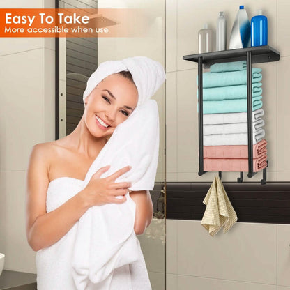 Wall Mounted Towel Rack for Rolled Towels