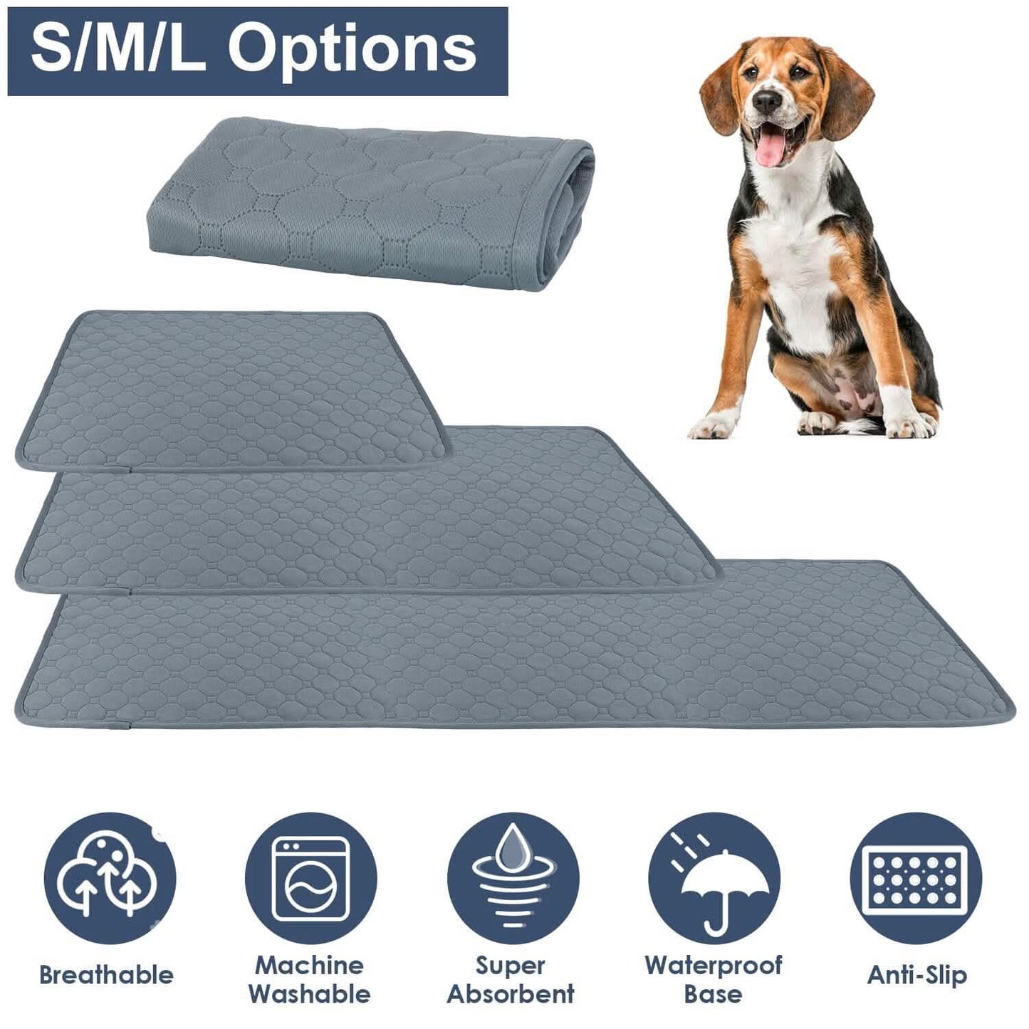 Washable Dog Pee Pad Reusable Puppy Potty Training Pads