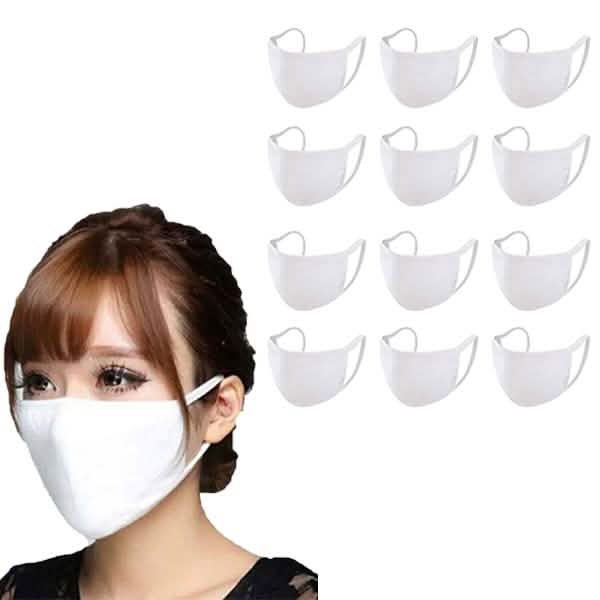 Washable & Resuable 2 Ply Cotton Fabric Face Mask With Elastic Earloop