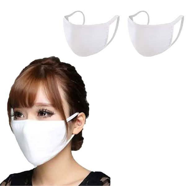 Washable & Resuable 2 Ply Cotton Fabric Face Mask With Elastic Earloop
