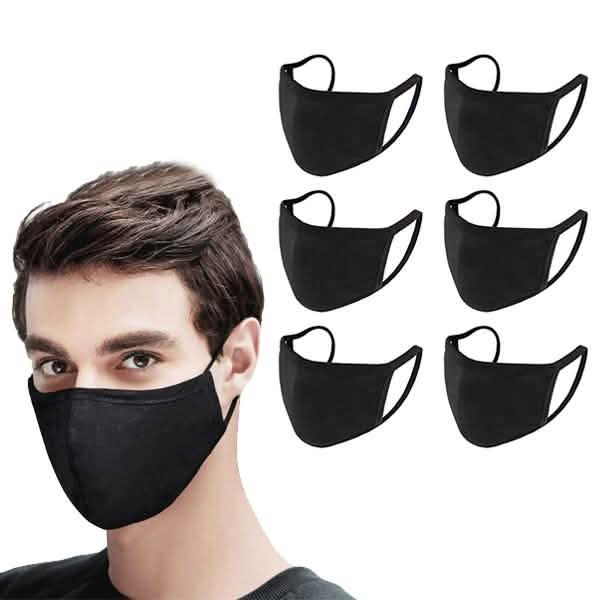 Washable & Resuable 2 Ply Cotton Fabric Face Mask With Elastic Earloop