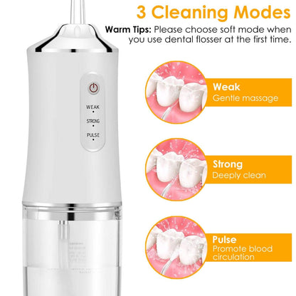 Water Flosser Cordless Dental Oral Irrigator Waterproof Teeth Cleaner