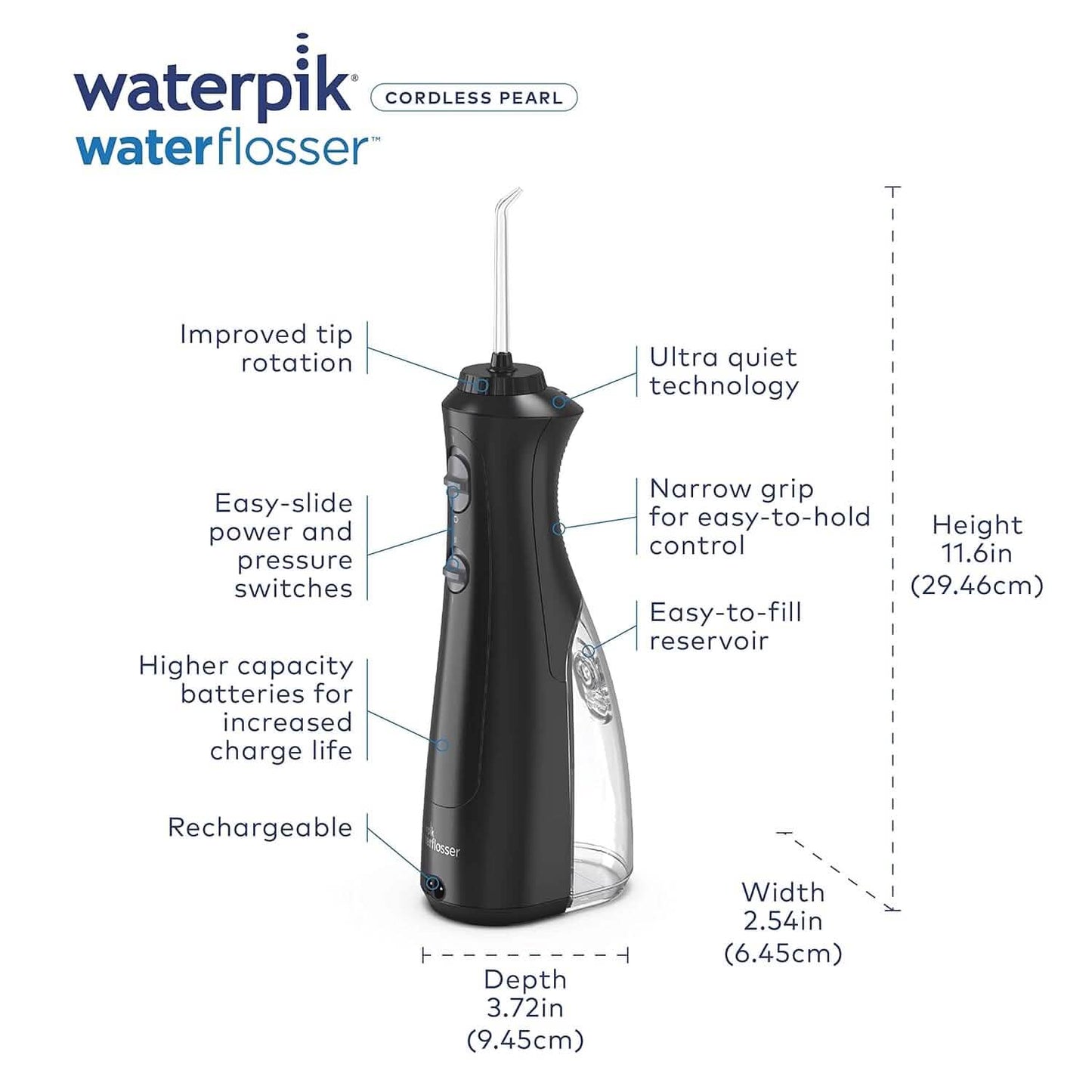 Waterpik Cordless Pearl Water Flosser  (Refurbished)
