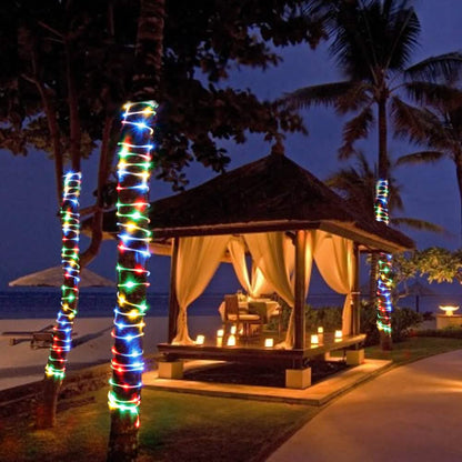 Waterproof 75.5 Ft. 200 LED Colorful Rope String Fairy Lights