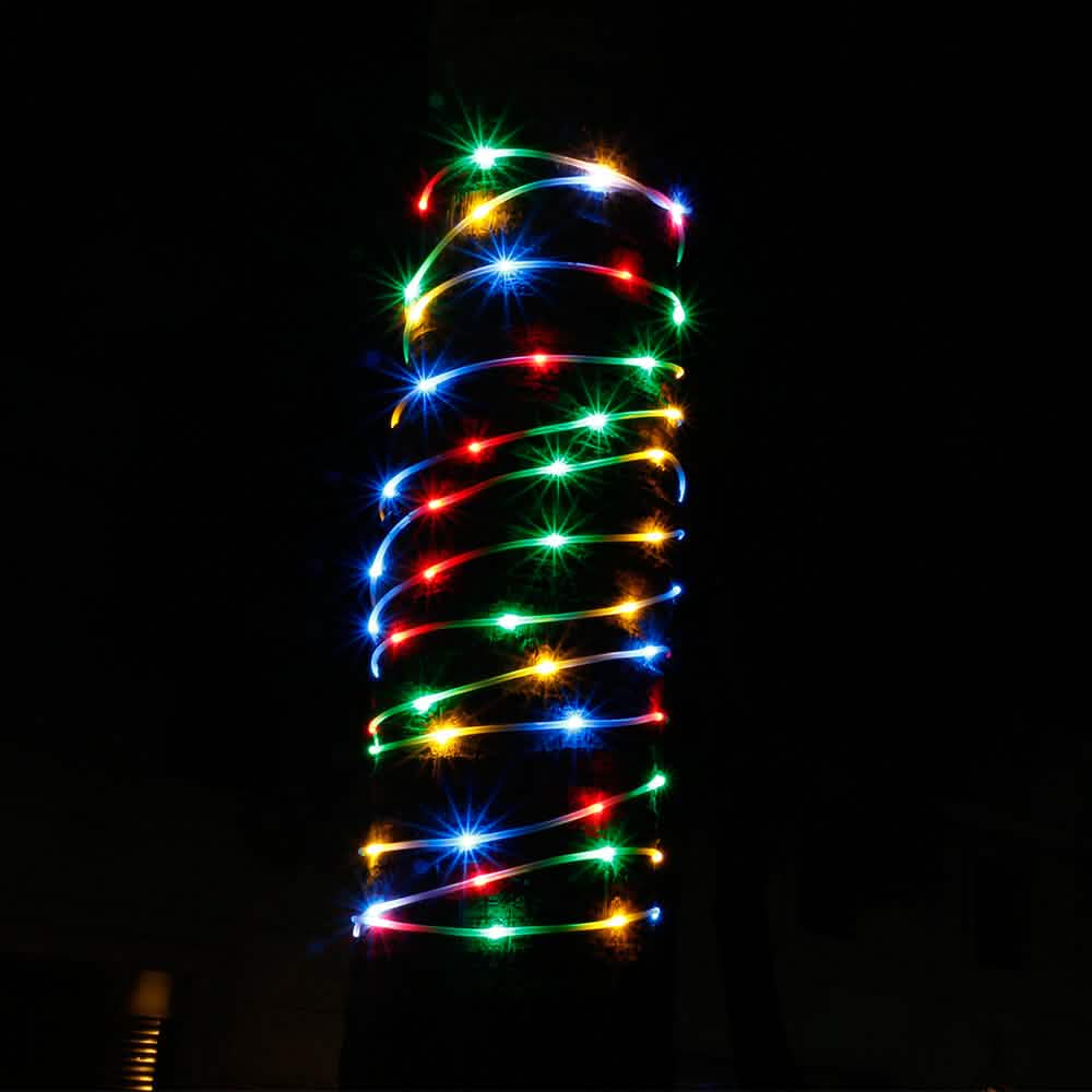 Waterproof 75.5 Ft. 200 LED Colorful Rope String Fairy Lights
