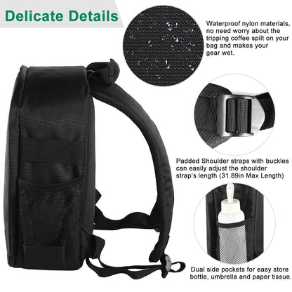 Waterproof Camera Backpack Shockproof Protection