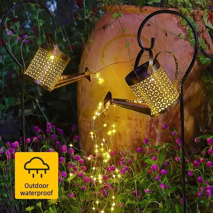 Waterproof Copper Solar Watering Can Light