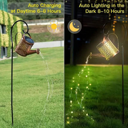 Waterproof Copper Solar Watering Can Light