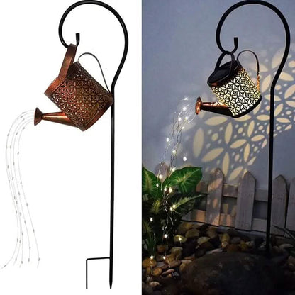Waterproof Copper Solar Watering Can Light