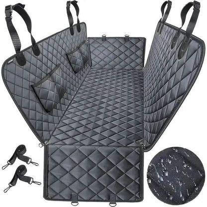 Waterproof Heavy-Duty Quilted Dog Seat Cover Hammock for Cars, Trucks, SUVs