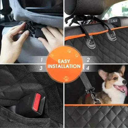 Waterproof Heavy-Duty Quilted Dog Seat Cover Hammock for Cars, Trucks, SUVs