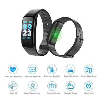 Waterproof Purple Smart Wristband Bracelet Fitness Tracker Health Monitor Heart Rate