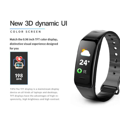 Waterproof Purple Smart Wristband Bracelet Fitness Tracker Health Monitor Heart Rate