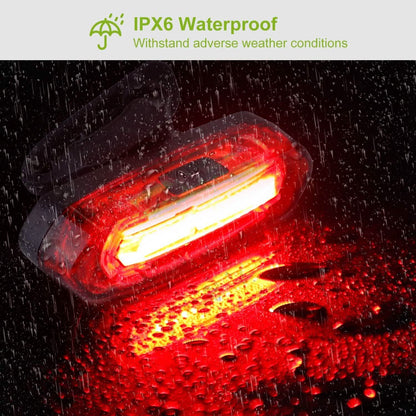 Waterproof USB Rechargeable LED Bicycle Tail Warning Lamp