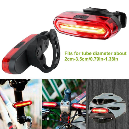 Waterproof USB Rechargeable LED Bicycle Tail Warning Lamp
