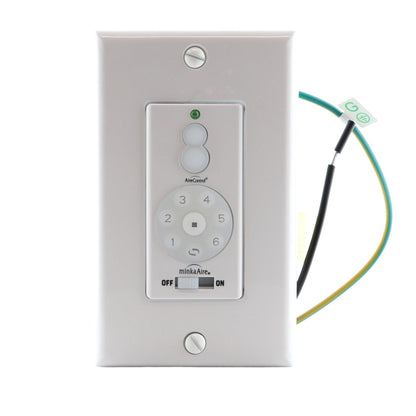 Minka Aire WC500 Wired Wall Plate Ceiling fan Remote Control | 6-Speed | For/Rev | Light Up/Down & Dimming - WC500