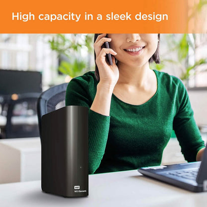 WD 16TB Elements Desktop External Hard Drive, USB 3.0 for Plug-and-Play Storage  (Refurbished)