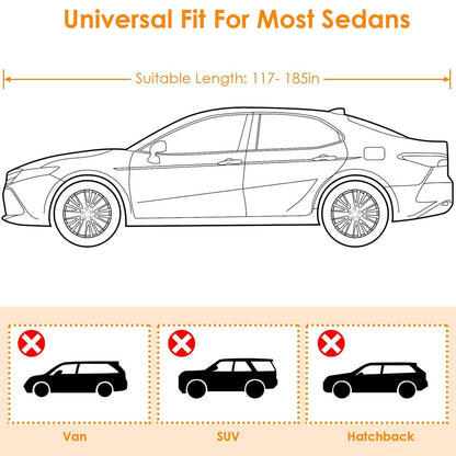 Weather UV Outdoor Full Cover For Sedans Up To 185"