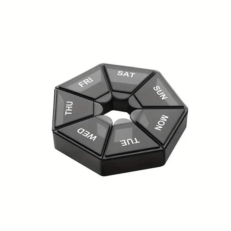 Weekly Rainbow Pill Box - 7-Grid Thickened Pill Storage Box