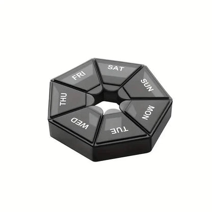 Weekly Rainbow Pill Box - 7-Grid Thickened Pill Storage Box
