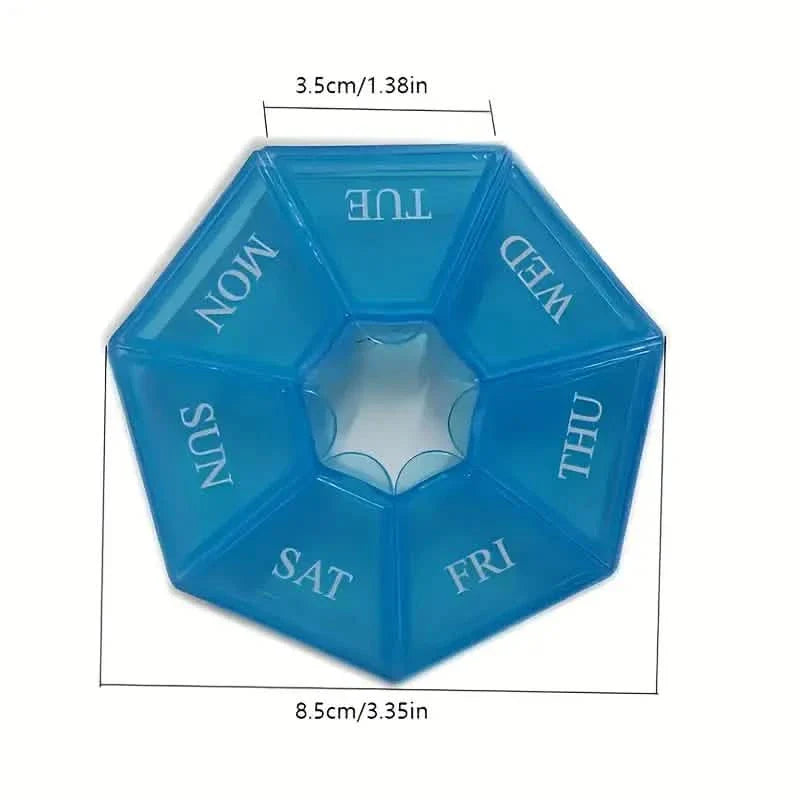 Weekly Rainbow Pill Box - 7-Grid Thickened Pill Storage Box