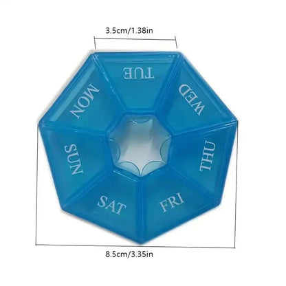 Weekly Rainbow Pill Box - 7-Grid Thickened Pill Storage Box