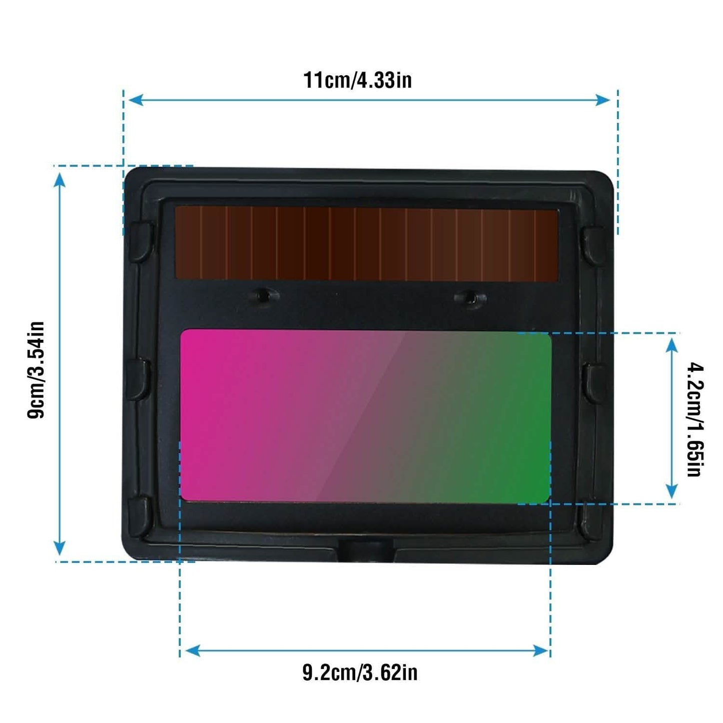 Welding Helmet Solar Powered Auto Darkening Hood with Adjustable Wide Shade