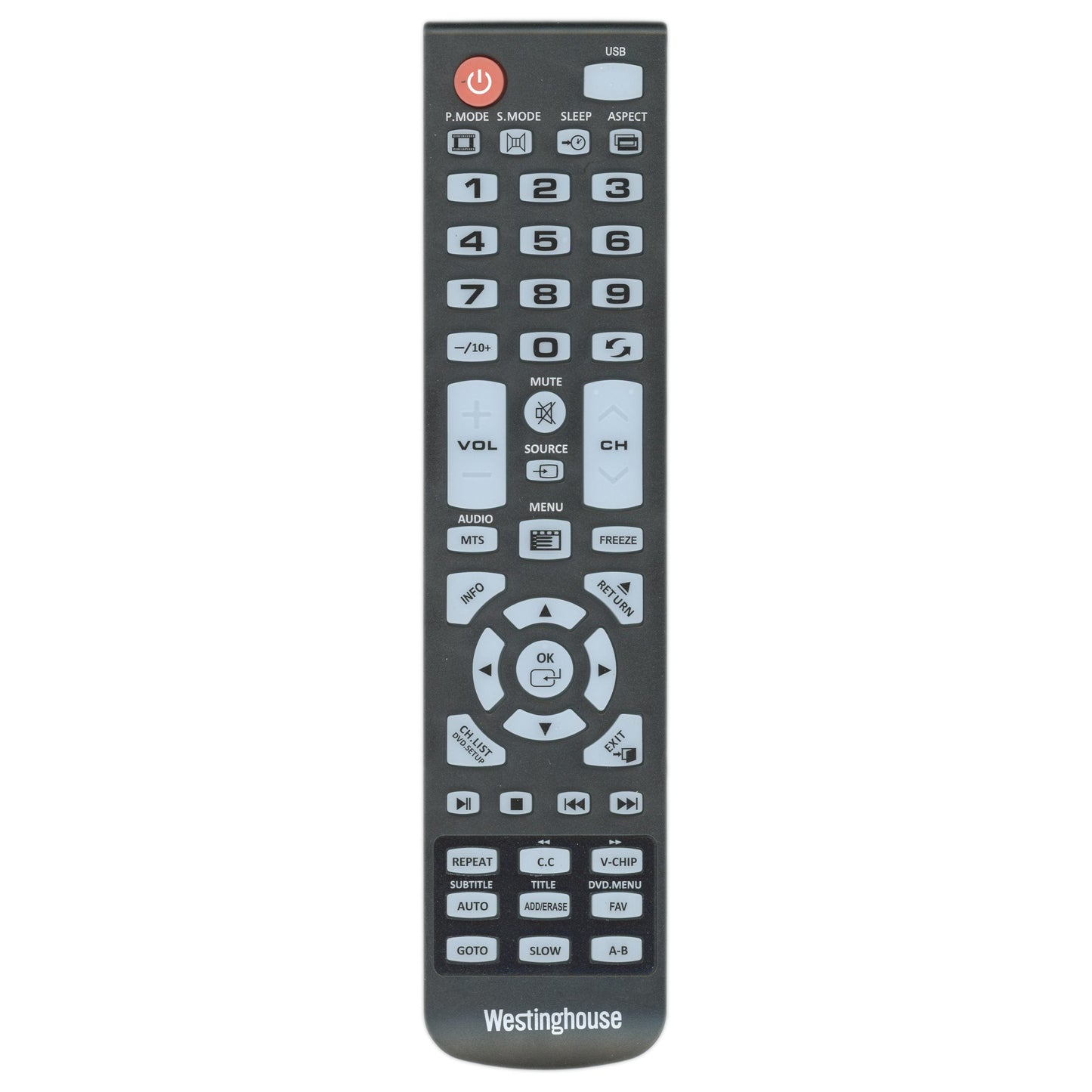 Westinghouse 84504603BB1 TV Remote Control