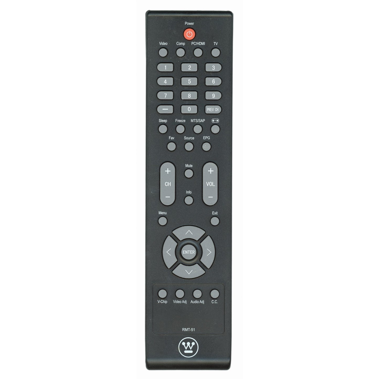 Westinghouse RMT51 TV Remote Control - RM-T51