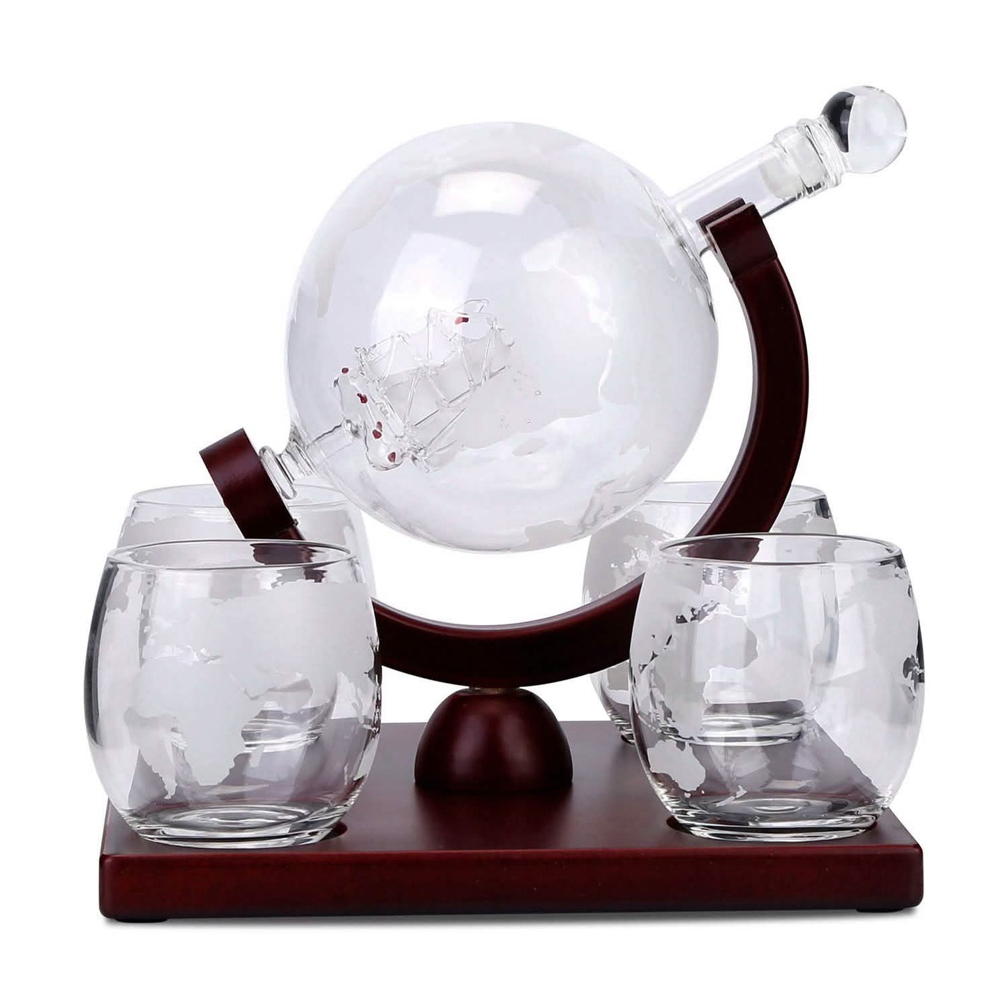 Whiskey Decanter Globe Set
