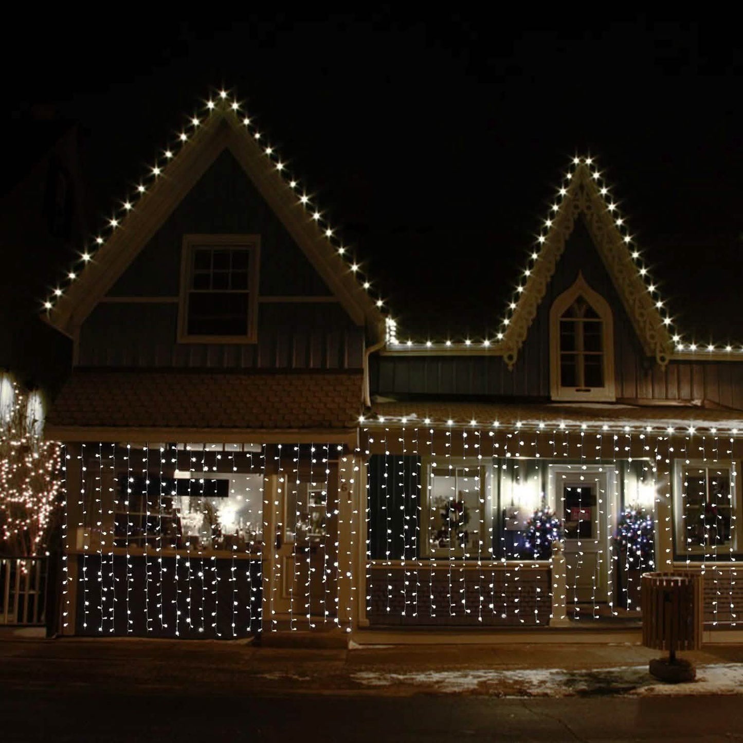 White 100 Led Rope Curtain Fairy Lights Outdoor