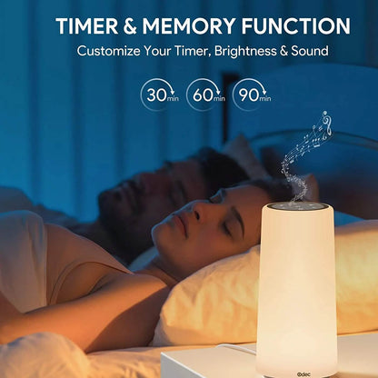 White Baby Sound Machine with Night Light