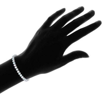 White Fire Opal Tennis Bracelet
