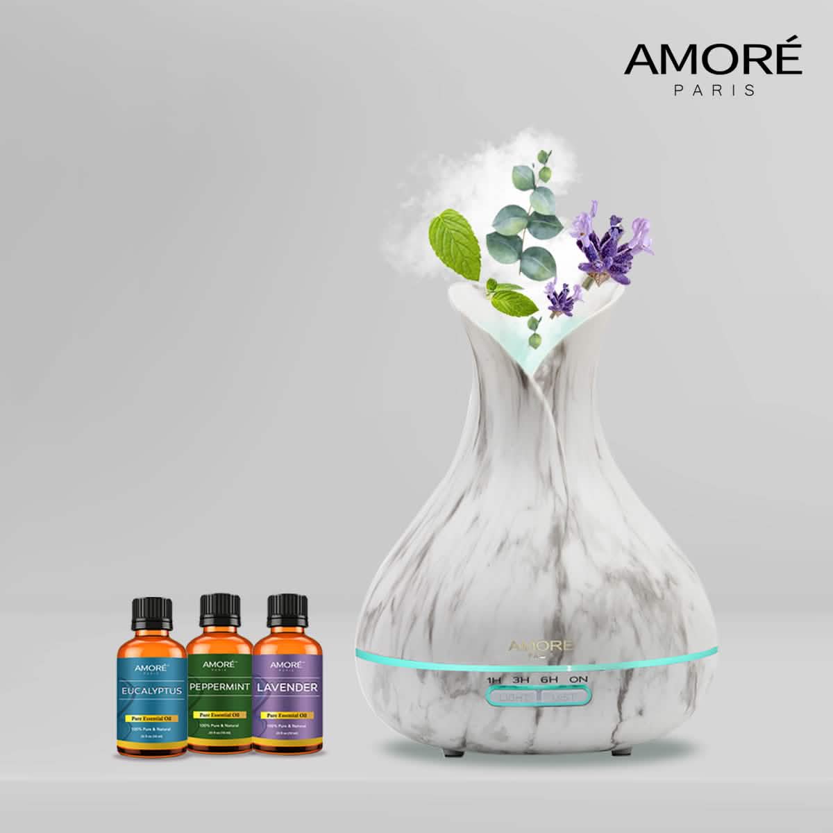 White Marble 300ml Ultrasonic Aroma Diffuser