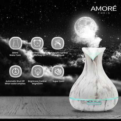 White Marble 300ml Ultrasonic Aroma Diffuser