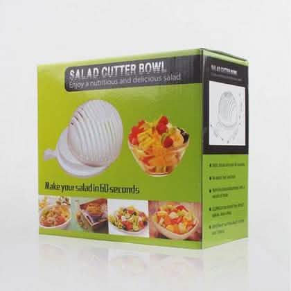 White Salad Cutter Bowl